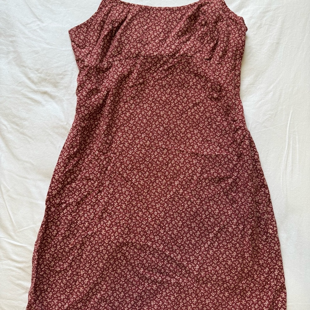 Brandy Melville Red and White Floral Dress